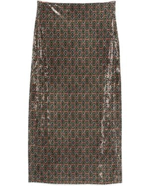 Pierre Louis Mascia Patterned Skirt - Grey