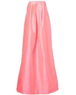 Adriana Degreas Pleated Maxi Dress - Pink