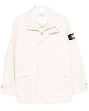 Stone Island Raw Cotton Parka - White