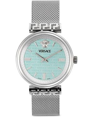 Versace Greca 36Mm Watch - Blue