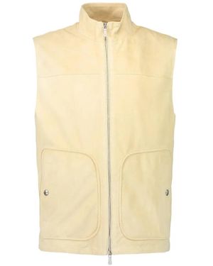 Eleventy Zip-Up Vest - Natural