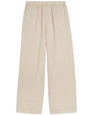 Aspesi Elasticated Linen Pants - White