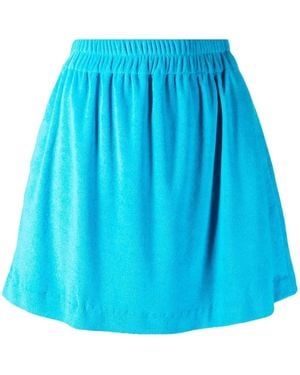 Bambah Towelling-Effect Mini Skirt - Blue
