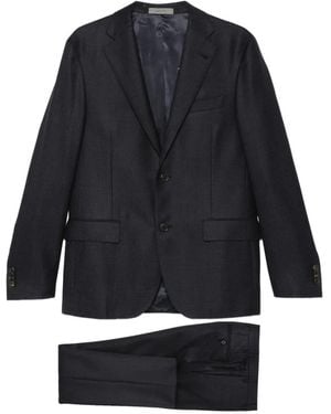 Corneliani Completo Monopetto A Quadri - Blu