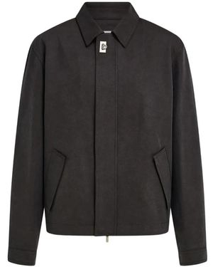 Ferragamo Washed Canvas Blouson - Black