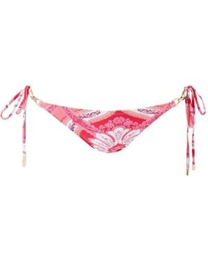 Melissa Odabash Turin Paisley-Print Bikini Bottoms - Pink