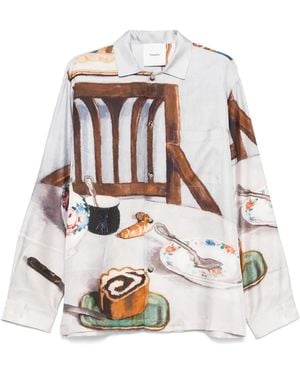 Nanushka Silk Shirt - White