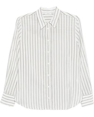 Peserico Shirt Collar Stripes Shirt - White