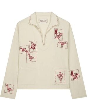 BAZISZT Chemise Hauz À Broderies - White