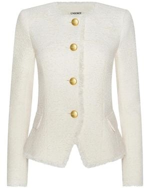 L'Agence Nerina Tweed Jack - Wit