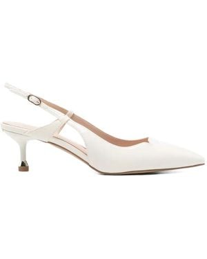 Liu Jo Patent Leather Slingback Court Shoes - White