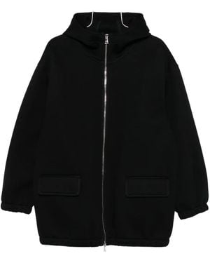 Plan C Hooded Zip-Up Jacket - Black
