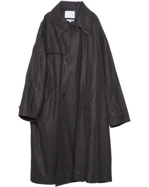 Yoshio Kubo Twist Trench Coat - Black
