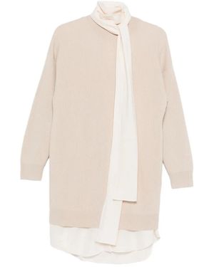 Brunello Cucinelli Ribbed Knit Mini Dress - White