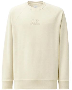 C.P. Company Sweat À Logo Brodé - White