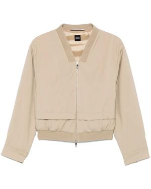 BOSS Layered-Effect Jacket - Natural