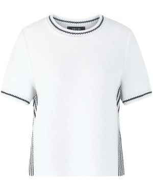 Marc Cain Contrast-Trim Short-Sleeve Jumper - White