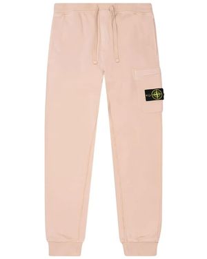 Stone Island Patch-Pocket Cotton Trousers - Natural