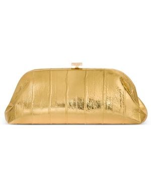 Alberta Ferretti Quilted Chain Clutch Bag - Metallic