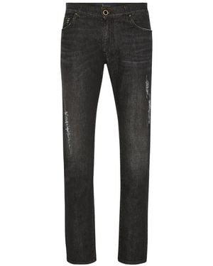 Billionaire Jean À Logo Brodé - Black