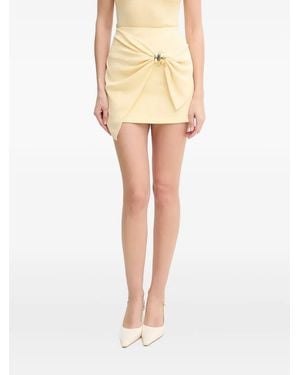 Elisabetta Franchi ギャザーディテール スカート - ナチュラル