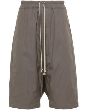Rick Owens Pods Drop-Crotch Shorts - Grey