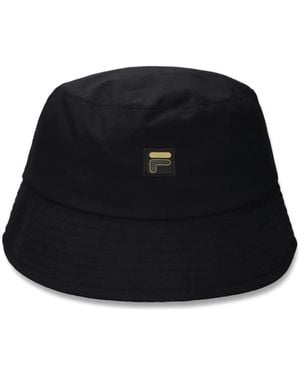 Fila Oath Logo-Patch Bucket Hat - Black