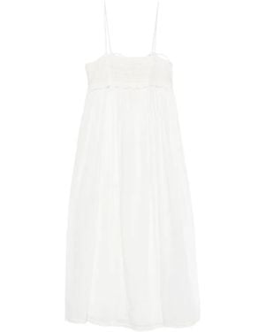 Posse Danielle Lace-Trim Maxi Dress - White