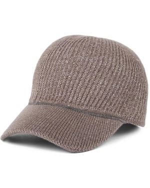 Brunello Cucinelli Gorra de canalé - Gris