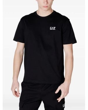 EA7 Logo-Print T-Shirt - Black