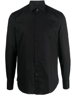 Corneliani Spread-Collar Cotton Shirt - Blue