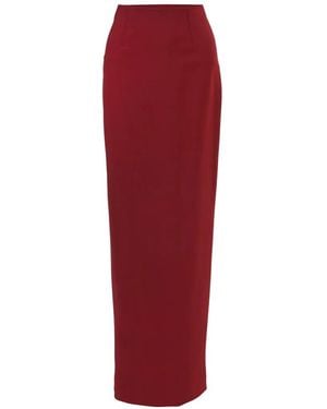 Carolina Herrera Column Skirt - Red