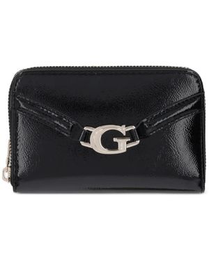 Guess Logo-Plaque Wallet - Black