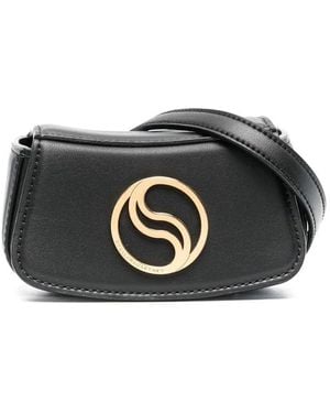 Stella McCartney Riñonera Con Placa Del Logo S - Negro