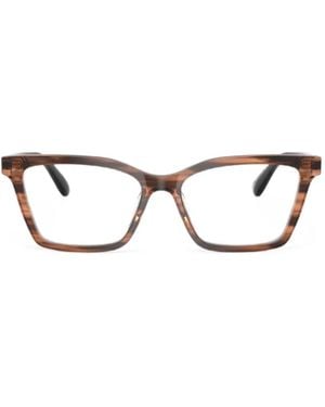 Emporio Armani Square-Frame Glasses - Brown
