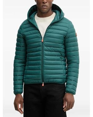 Save The Duck Donald Zip-Fastening Hooded Jacket - Green