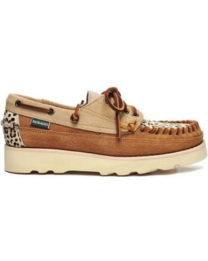 Sebago アニマルプリント モカシン - ブラウン
