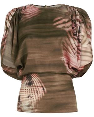 Silvia Tcherassi Alisa Abstract-Print Blouse - Green