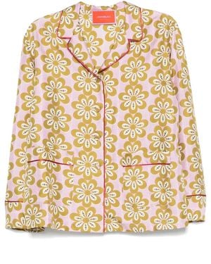 La DoubleJ Chemise À Fleurs - Neutre