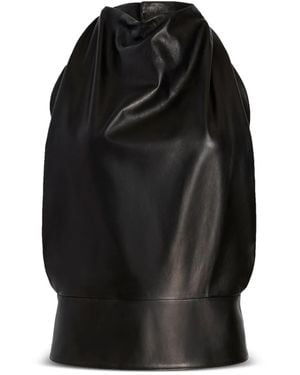 Proenza Schouler Drapiertes Iza Oberteil - Schwarz