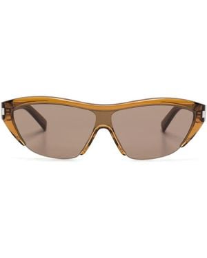 SAINT LAURENT ブラウン キャットアイ サングラス Saint Laurent キャットアイ サングラス ブラウン | Lyst