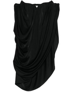 GIUSEPPE DI MORABITO Draped Strapless Top - Black