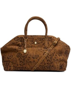 Ash Jaqueline Leopard-Print Tote Bag - Brown