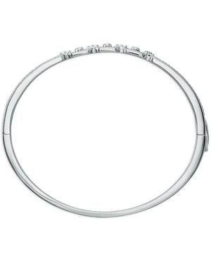 Michael Kors Astor Link Small Textured-Detail Pave Bracelet - White