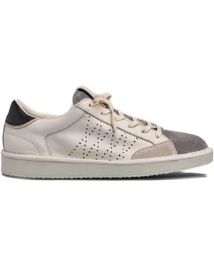 Pànchic Baskets En Daim À Design Perforé P01 - Blanc