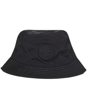 Stone Island Compass Logo Bucket Hat - Black