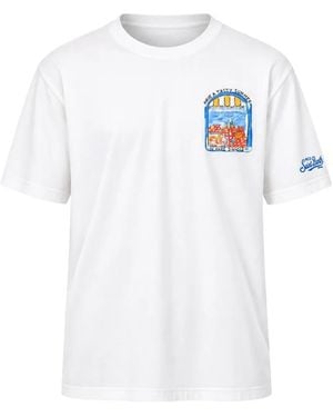 MC2 Saint Barth Portland T-Shirt Met Print - Wit