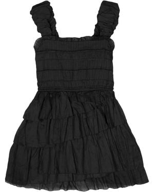 Sea Vestido Cole fruncido - Negro