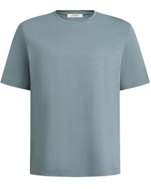 12 STOREEZ Crew-Neck T-Shirt - Blue
