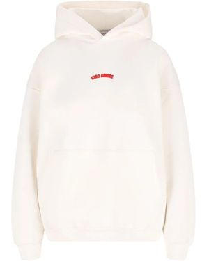 Giada Benincasa Ciao Amore Embroidered Hoodie - ホワイト